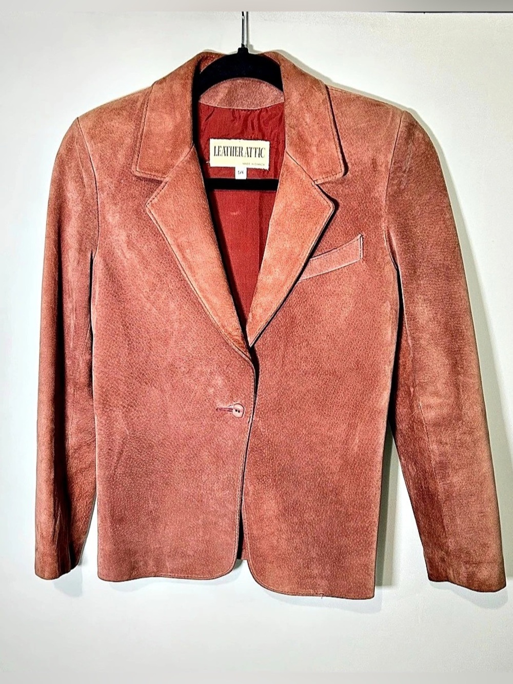 Leather Attic Vintage Dusty Rose Suede Blazer | Made in Canada | 5/6